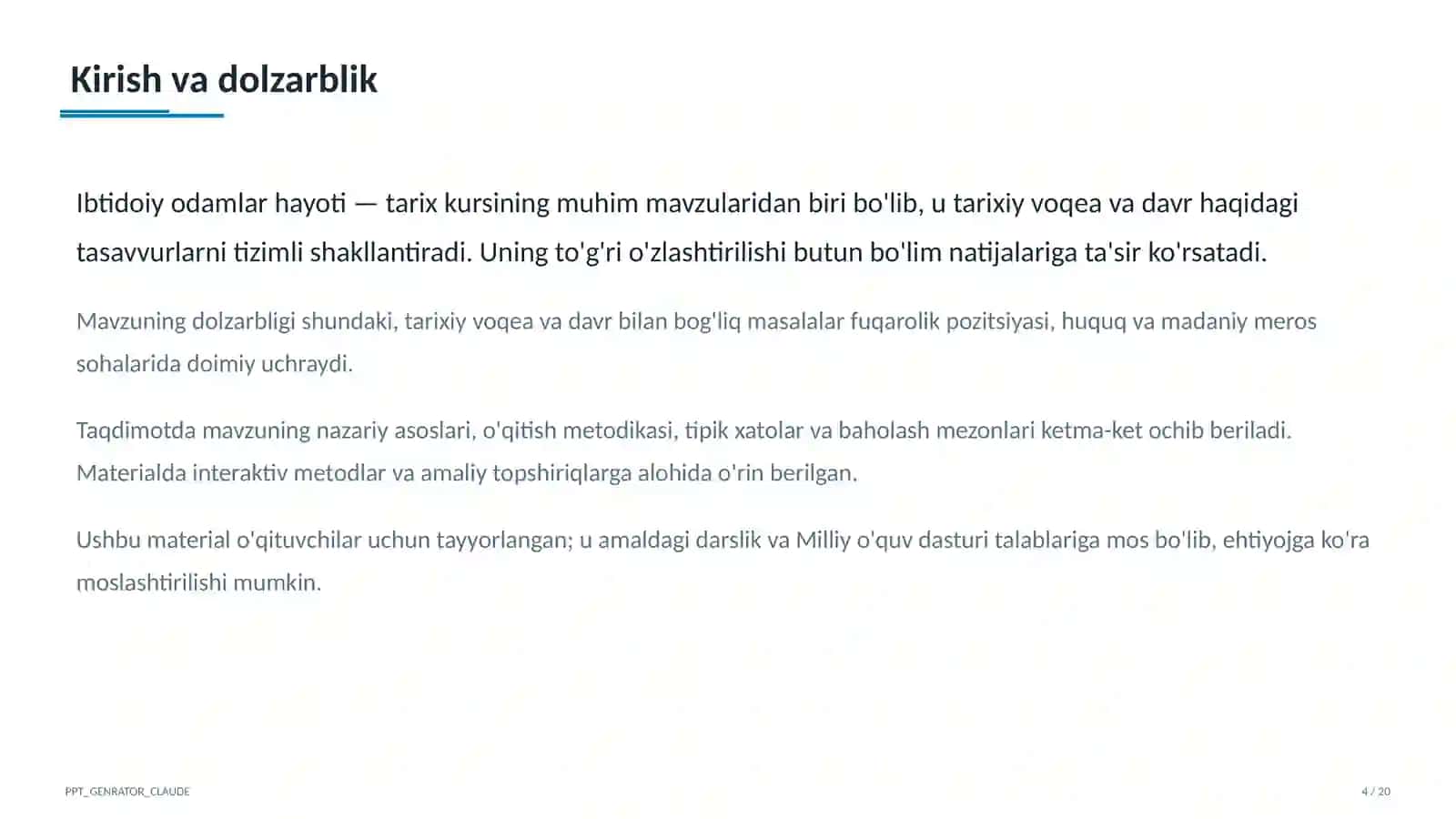 Ibtidoiy odamlar hayoti (5-sinf) 4