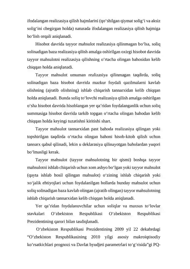 Yer qaridan foydalanganlik uchun soliqni to'lovchilari 4
