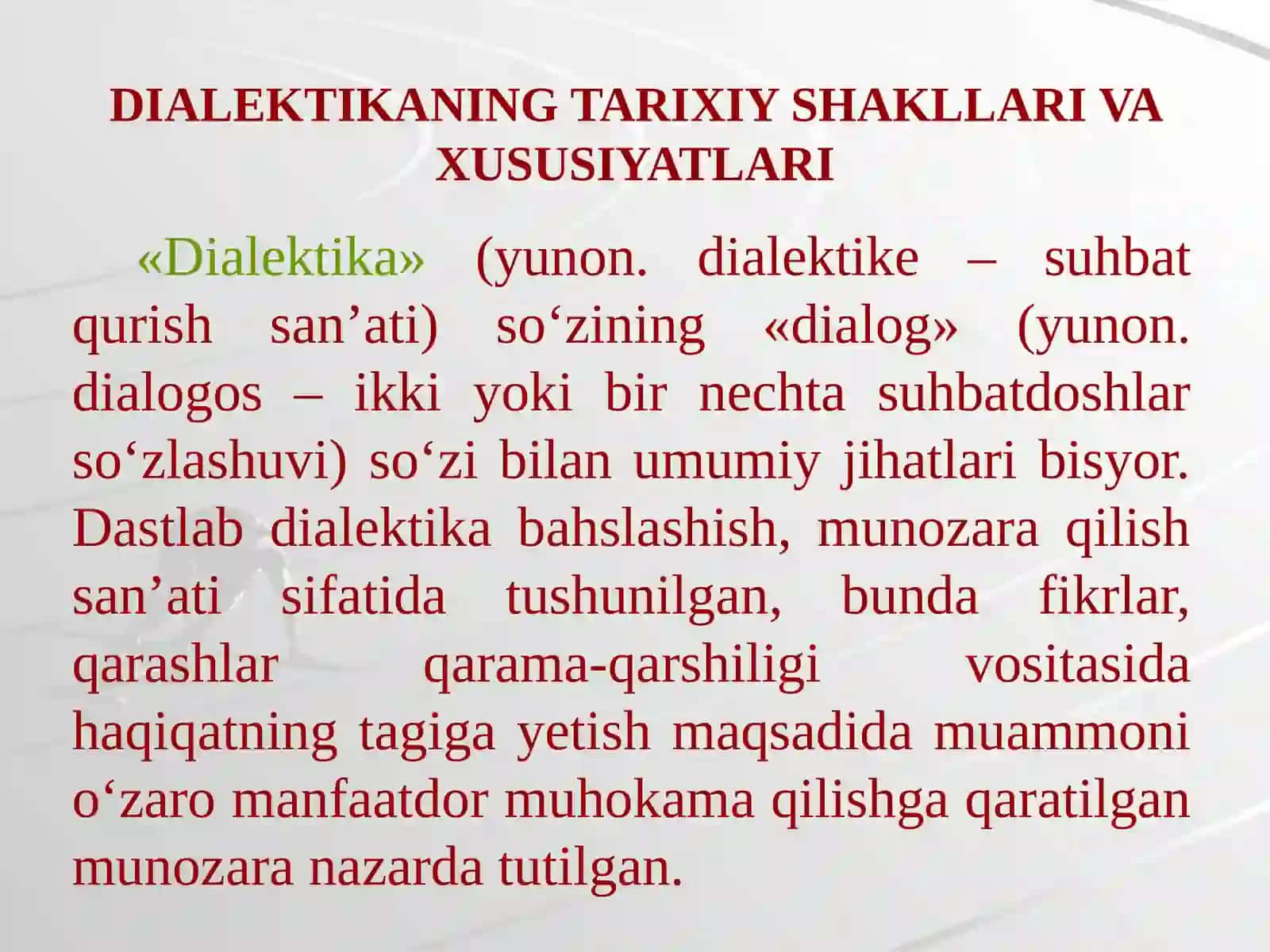 Toshkent davlat o`zbek tili va adabiyoti universitetiIjtimoiy-gumanitar fanlar: Rivojlanish falsafasi 4