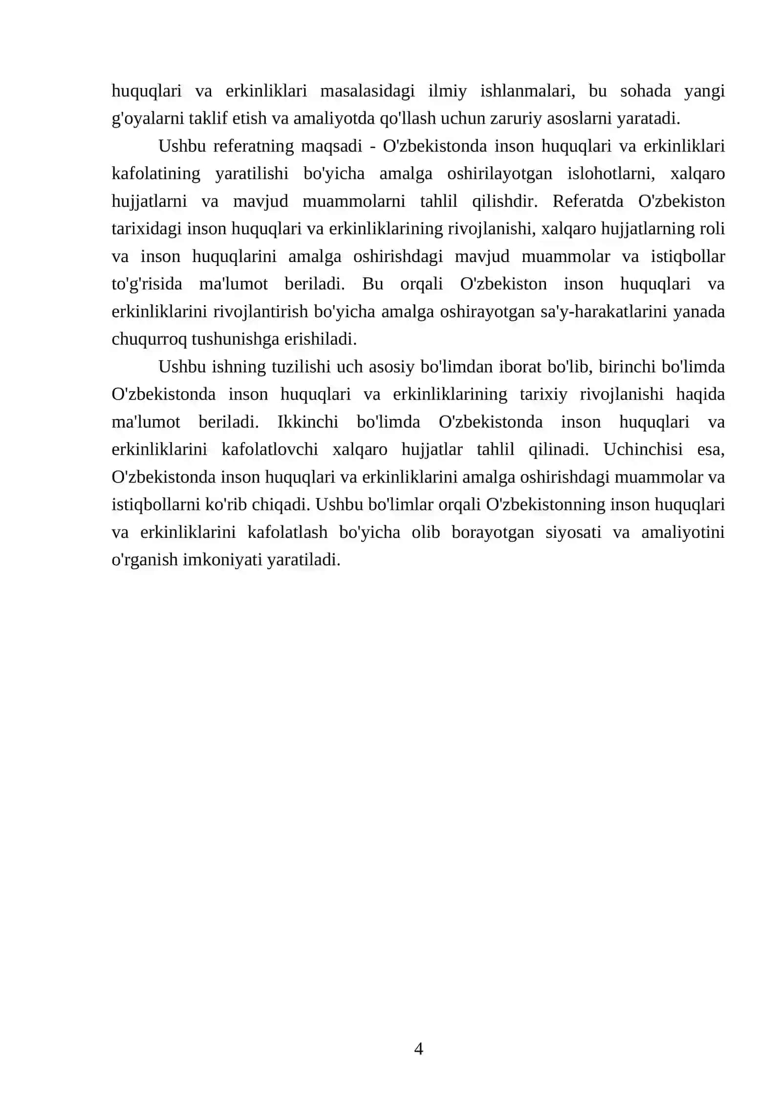 Õzbekistonda inson huquqlari va erkinliklari kafolatining yaratilishi 4