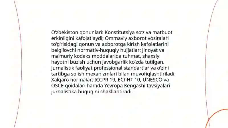 Jurnalistning ijtimoiy javobgarlik tamoyillari: huquqiy va axloqiy aspekt 4