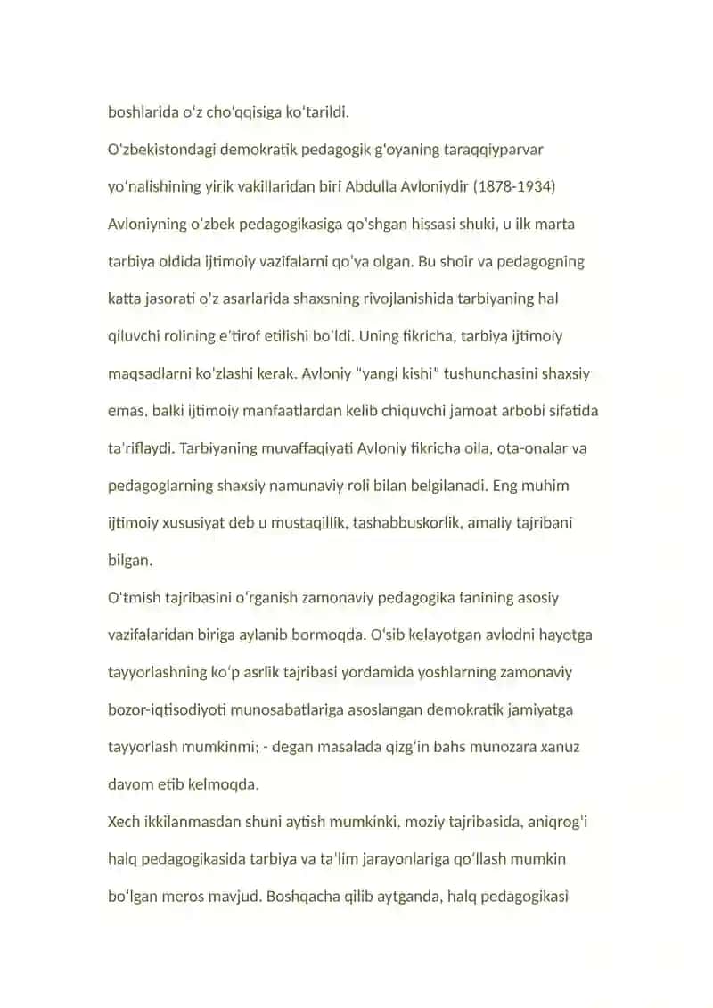 O’zbek xalq pedagogikasi va islom ta’limotida ijtimoiy-pedagogik g’oyalar. 4