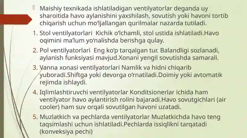 Maishiy texnikalarda ishlovchi vintelyatorlar 4