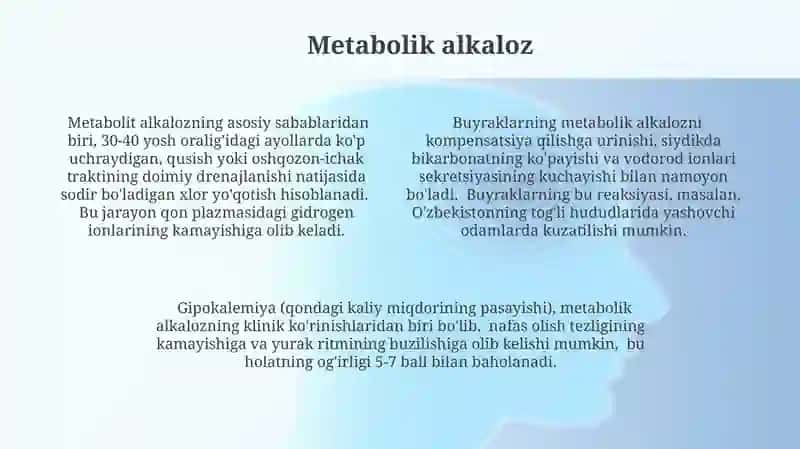 Kislota ishqor buzilishining asosiy koʻrinishlari 4