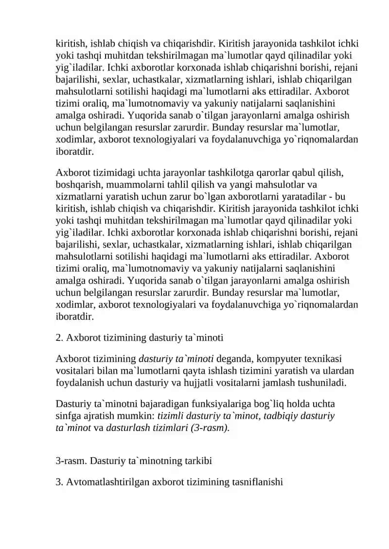 Axborot tizimlari 4