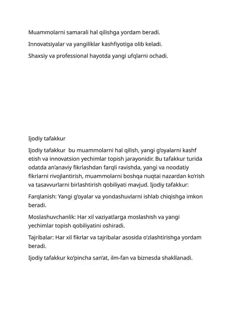Ijodiy tafakkurni rivojlantirish usullari 4