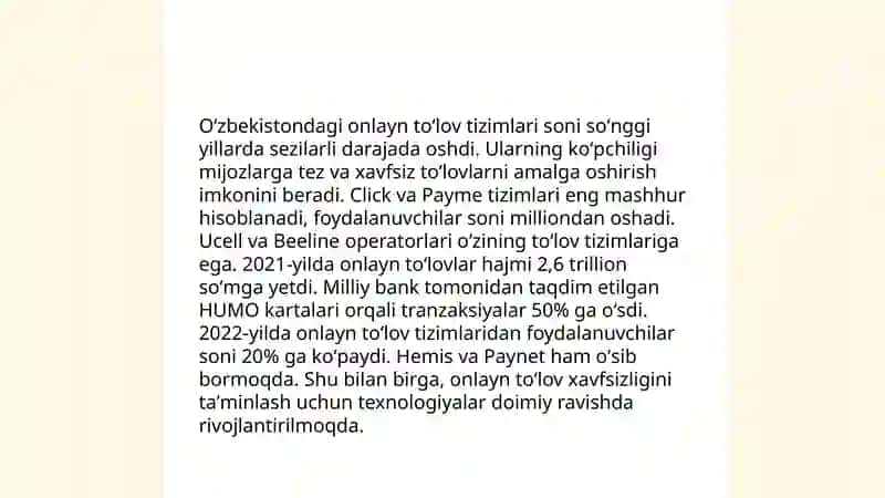 Elektron Tijoratning Rivojlanish Holati 4