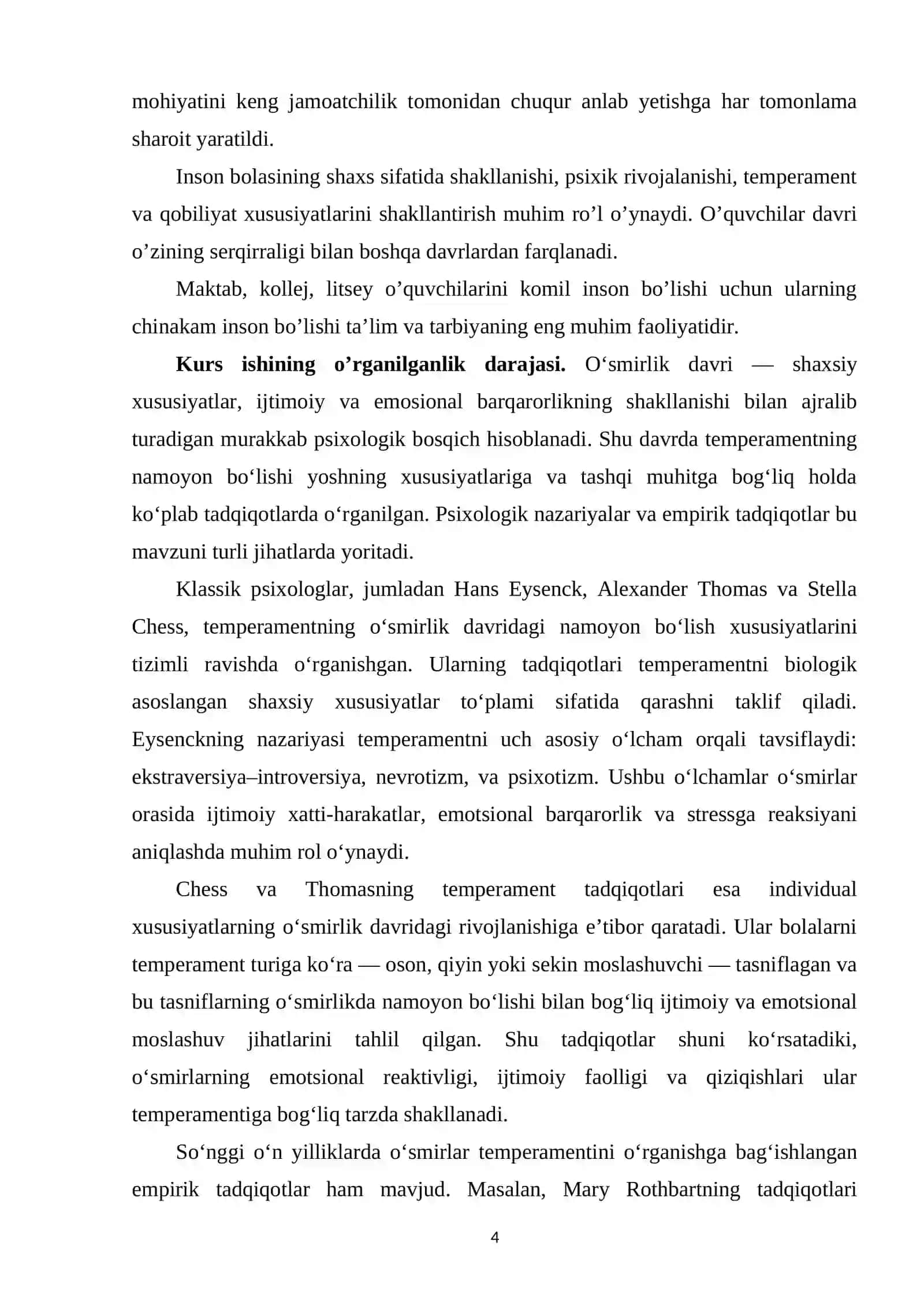 Temperamentning oʻsmirlik davridagi namoyon boʻlish xususiyatlari 4