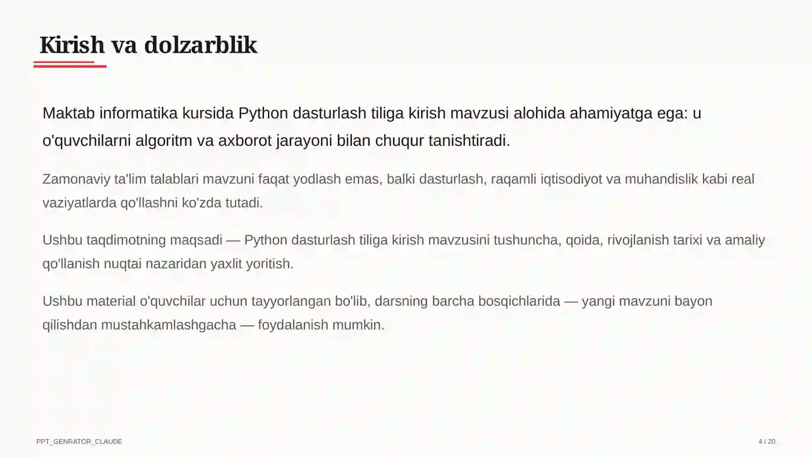 Python dasturlash tiliga kirish (8-sinf) 4