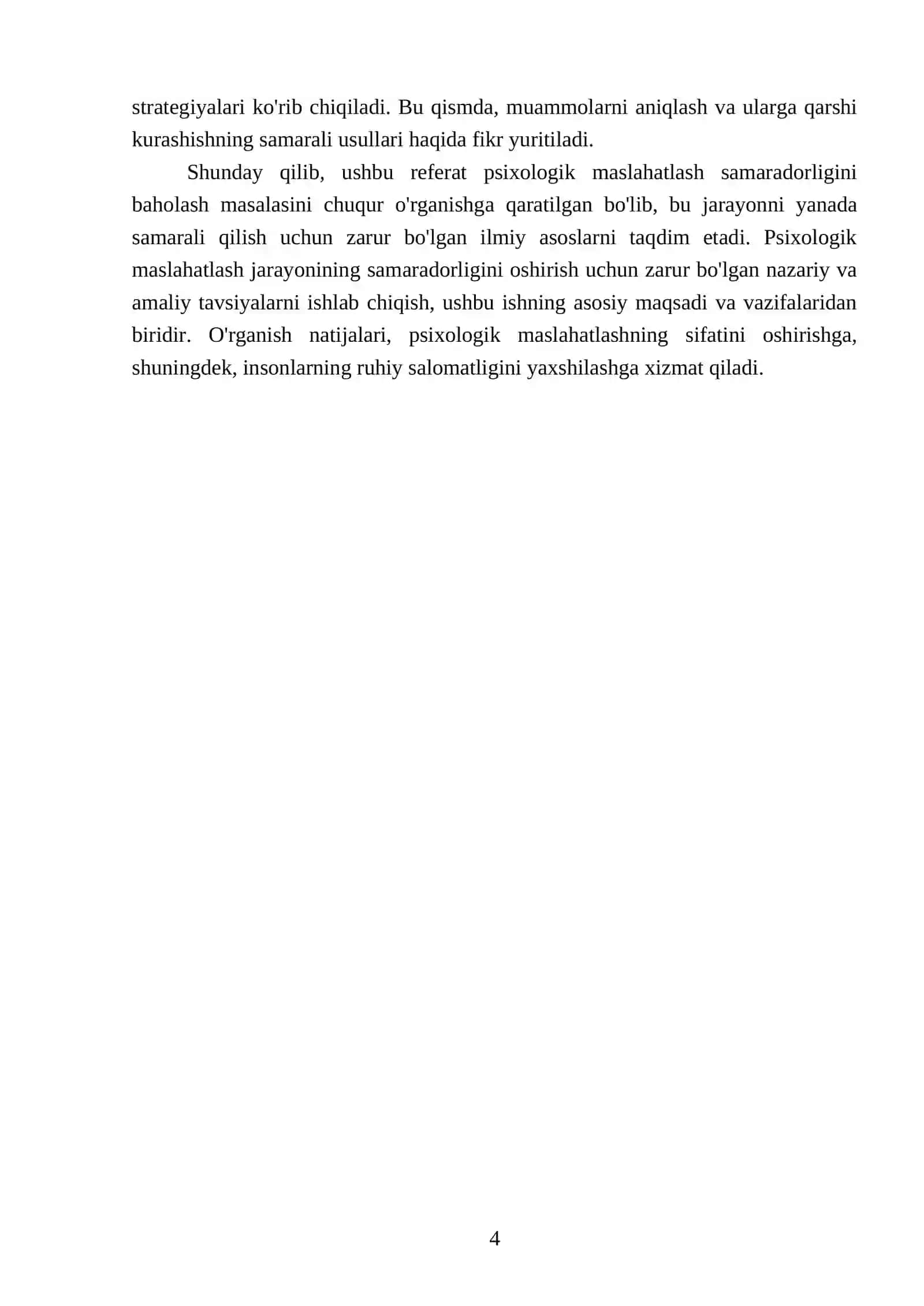 Psihologik maslahatlash samaradorligini baholash 4