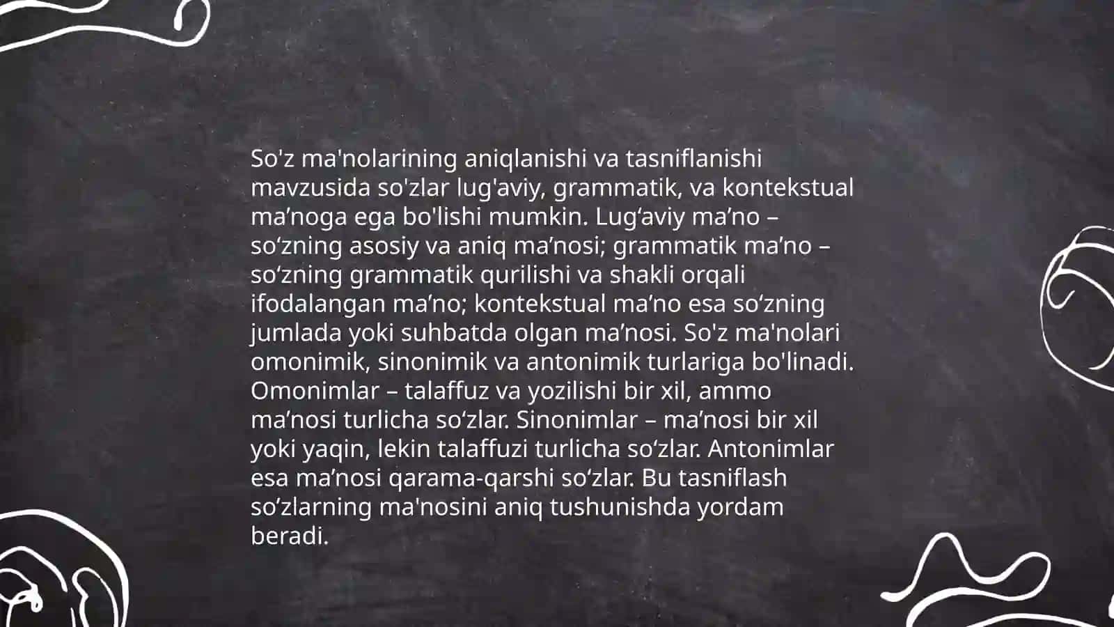 Ona tili lug'at tarkibining ma'no jihatidan tavsiflanishi 4