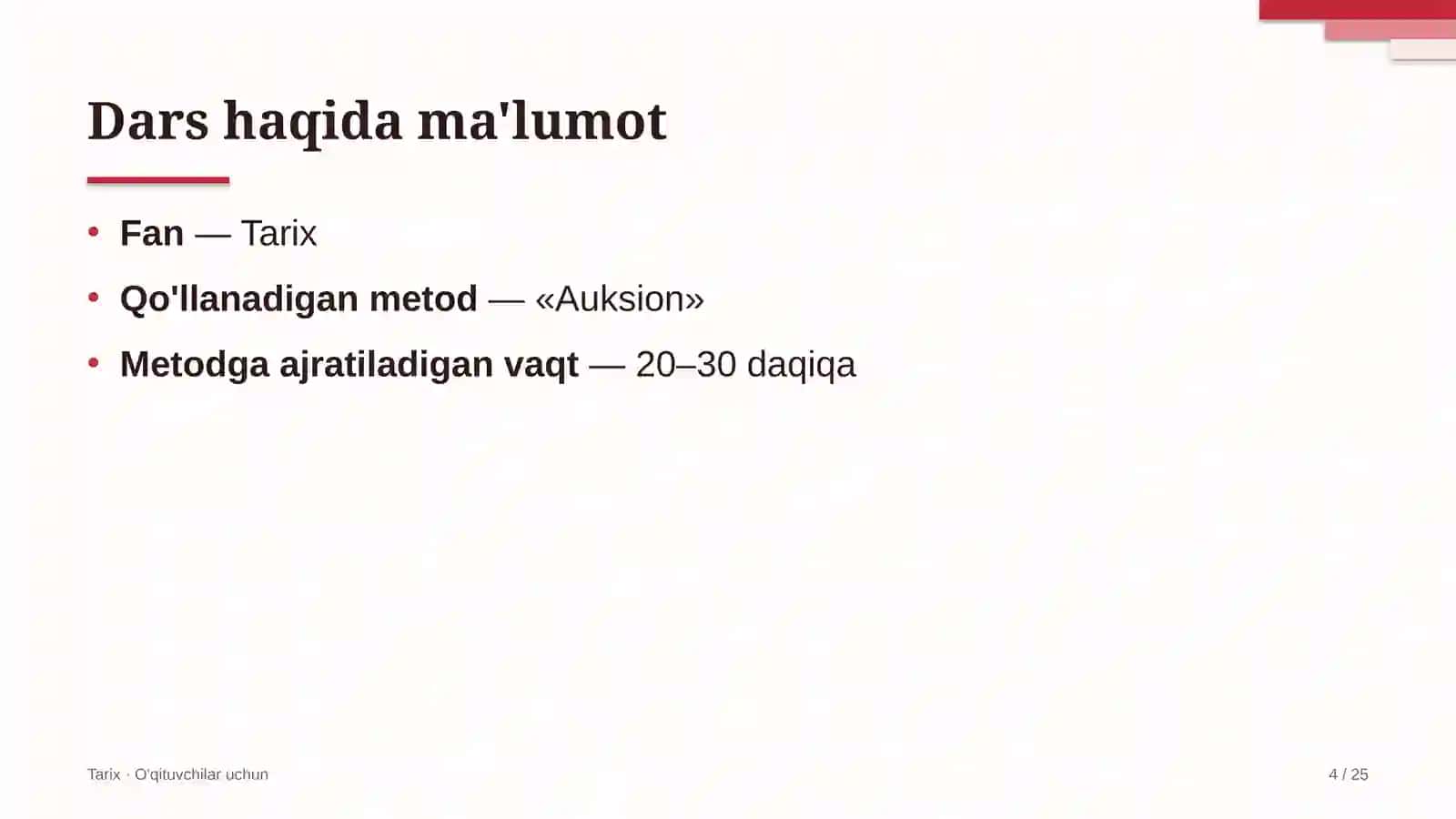 tarix darslarida auksion metodidan foydalanish 3599 4