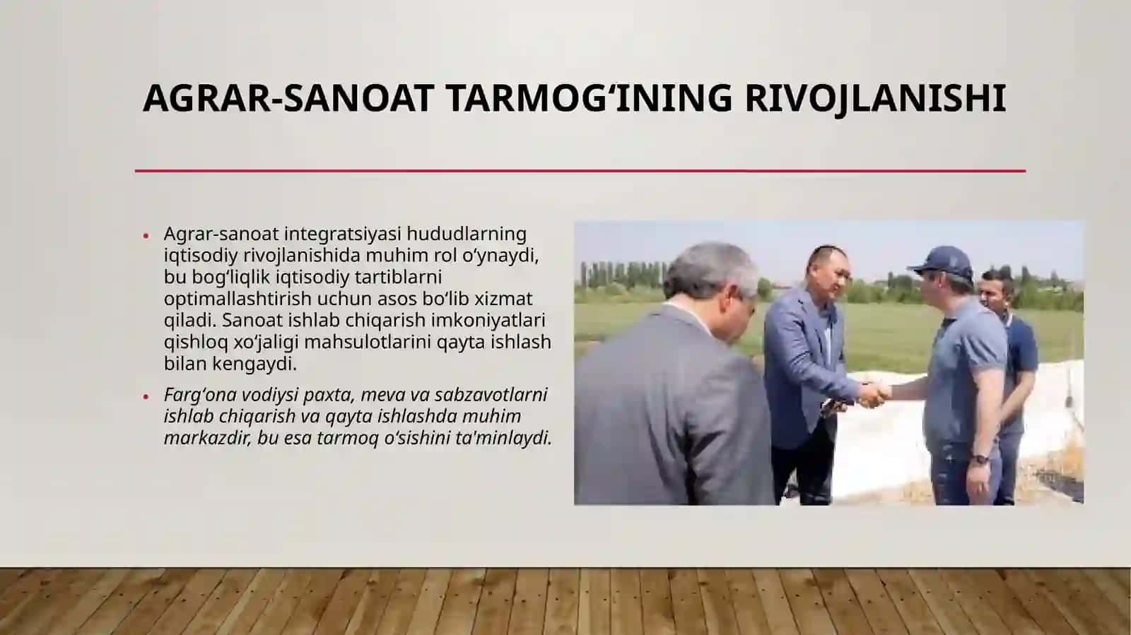 Qishloq xoʻjaligining hududiy ixtisoslashuvi, Mintaqalarda sanoat tarmogʻining rivojlanish xususiyatlarini Fargʻona viloyati miqyosida oʻrganish 4