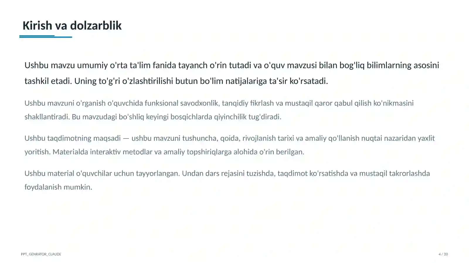 O'qish savodxonligi: matnni tushunish va tahlil qilish strategiyalari (2026) 4