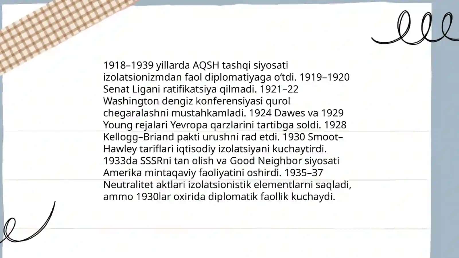 Jahon urushlar oraligʻidagi siyosiy hayot. AQSH va bu davrda Oʻzbekiston tarixida Turkiston muxtoriyati 4