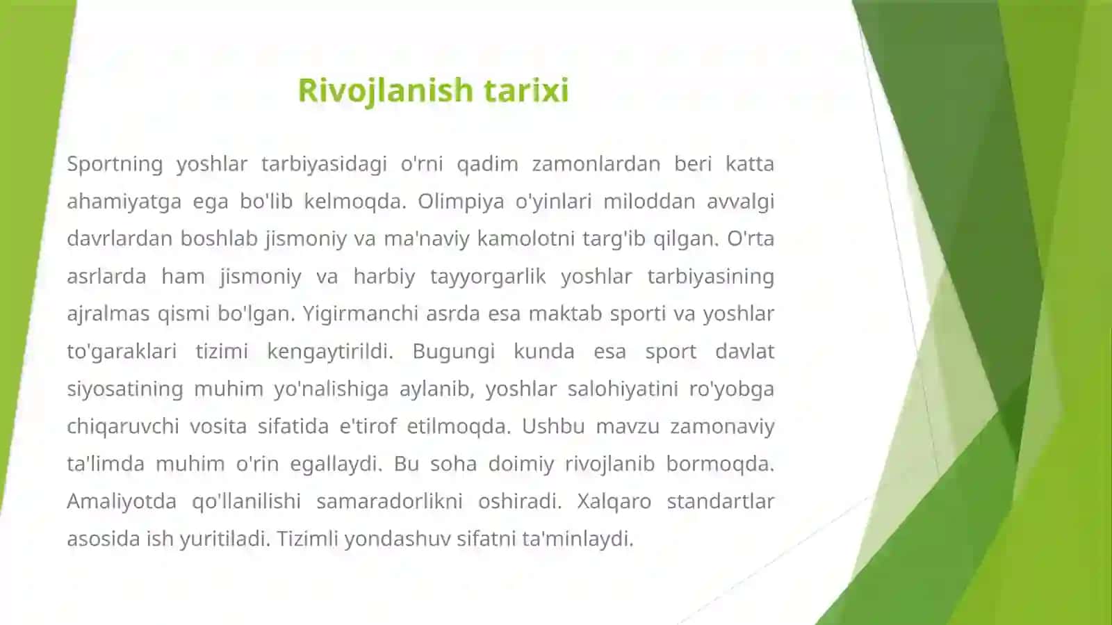 SPORTNING YOSHLAR TARBIYASIDAGI O'RNI 4