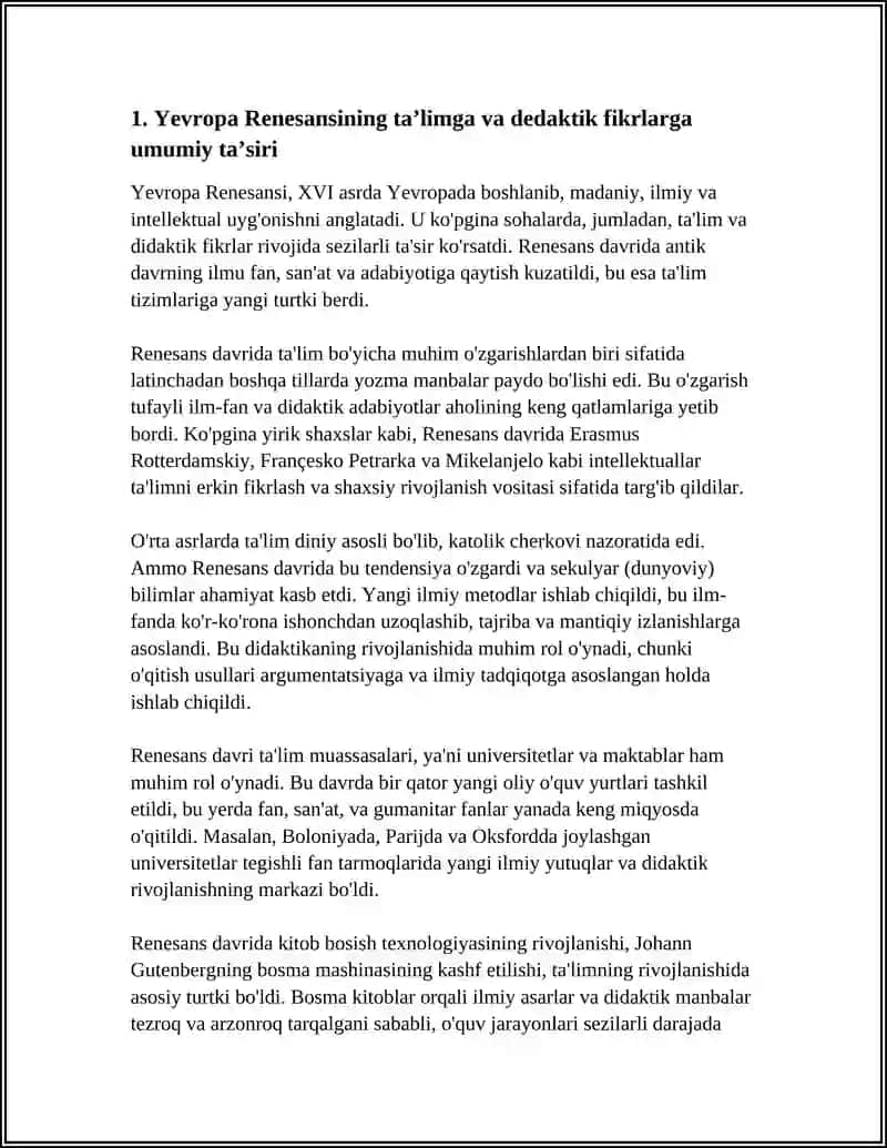 YEVROPA RENESANSI VA DEDAKTIK FIKRLAR TARAQQIYOTI 4