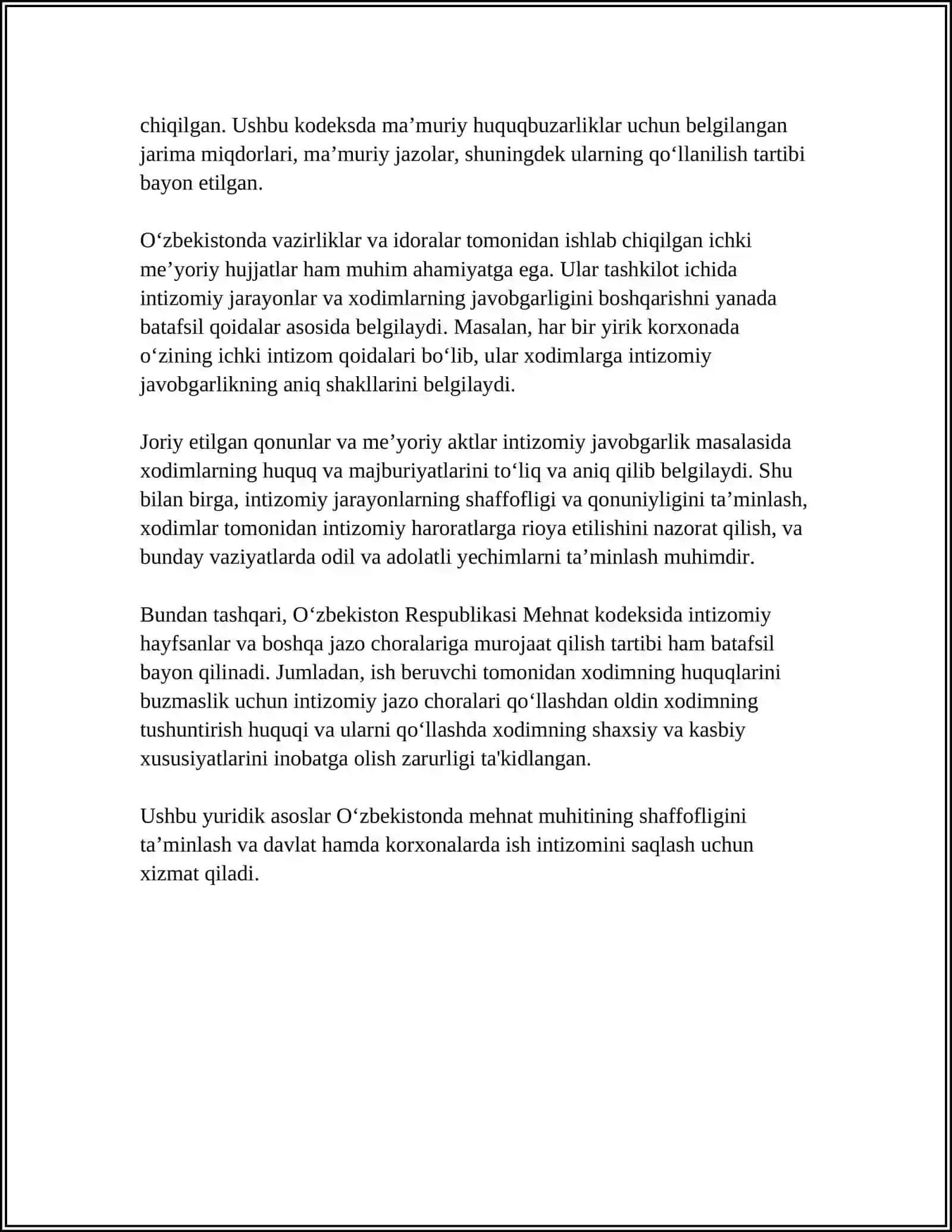 INTIZOMIY JAVOBGARLIK VA INTIZOMNI TA’MINLASH TARTIBI 4