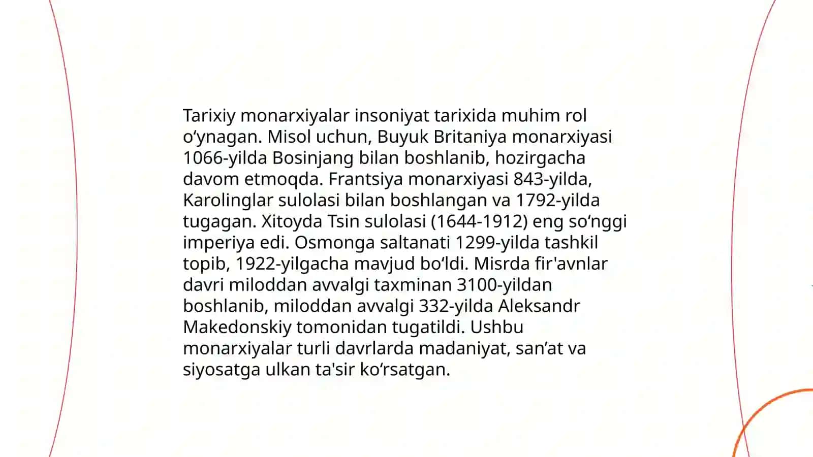 Dunyoning siyosiy xaritasidagi monarxiyalar 4