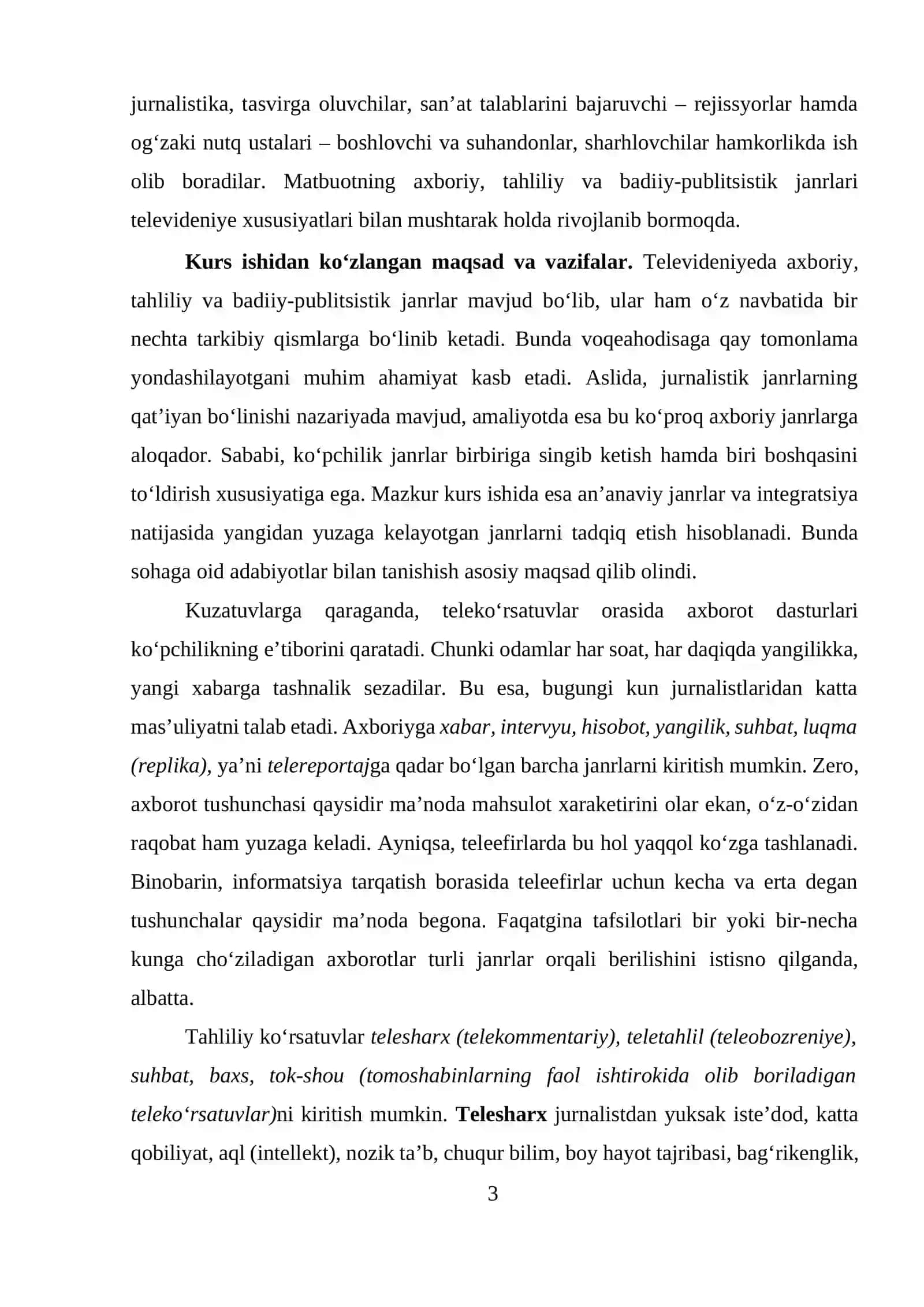 Televideniyeda janrlarning xilma-xilligi 4