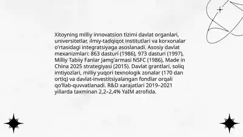 Davlatning innovatsion siyosati boʻyicha xorijiy tajribalar 4