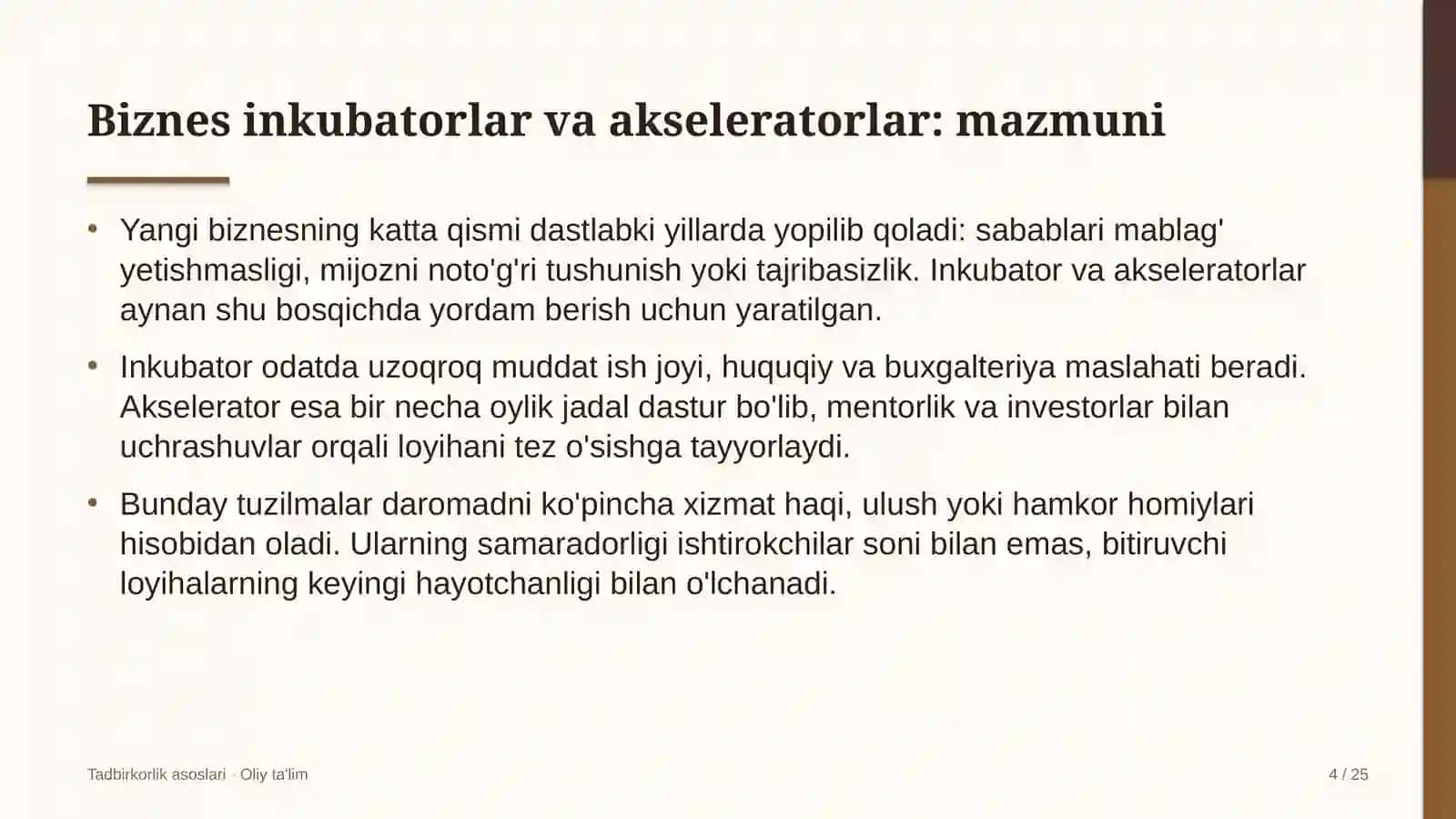 oftalmologiya klinikalarida biznes inkubatorlar va akseleratorlar faoliyati 1810 4