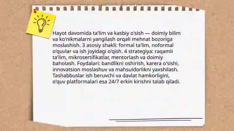 Uzluksiz ta'lim tamoyillari va global tendensiyalar 4