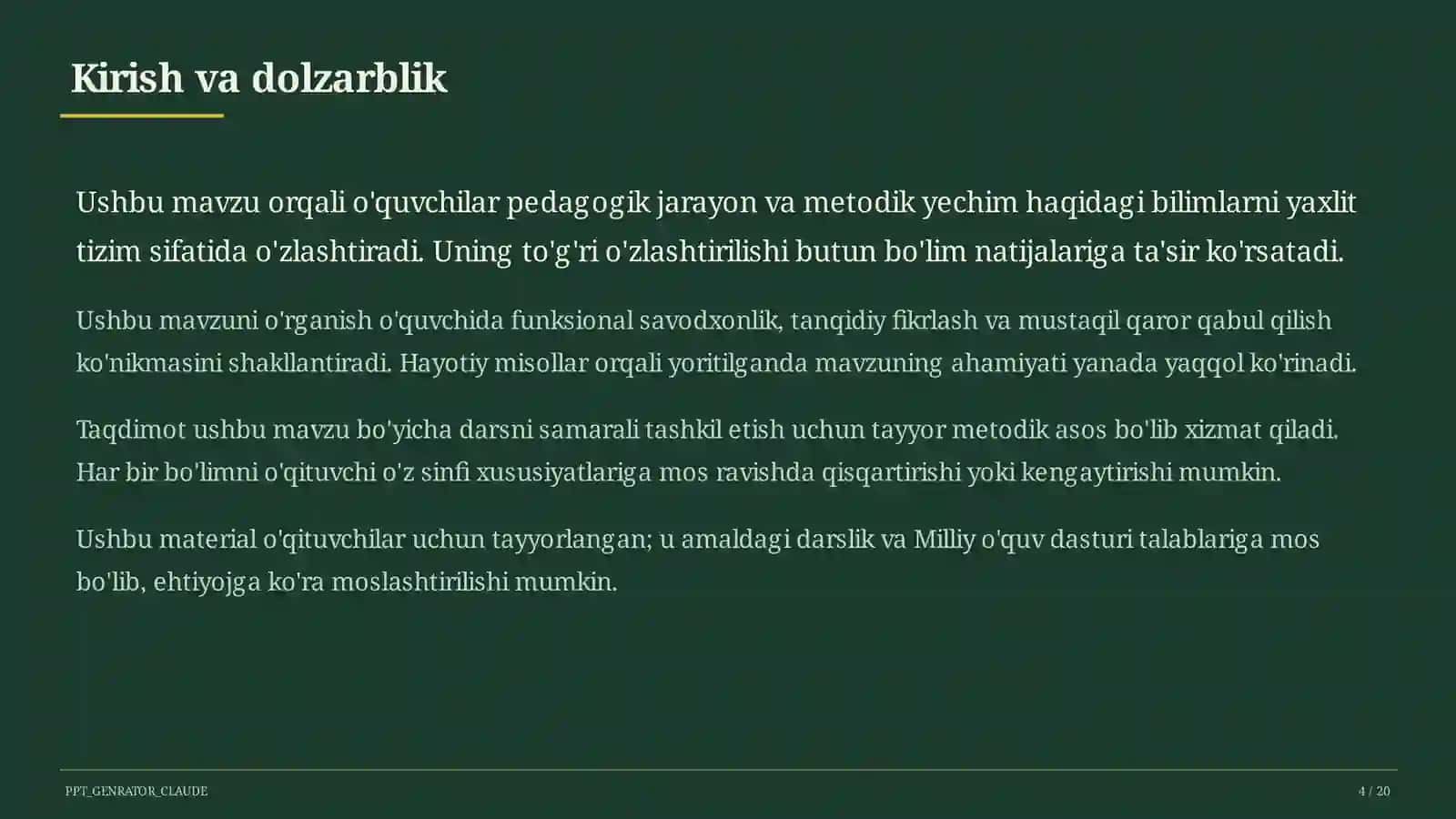 O'qituvchining nutq madaniyati va pedagogik muloqot 4