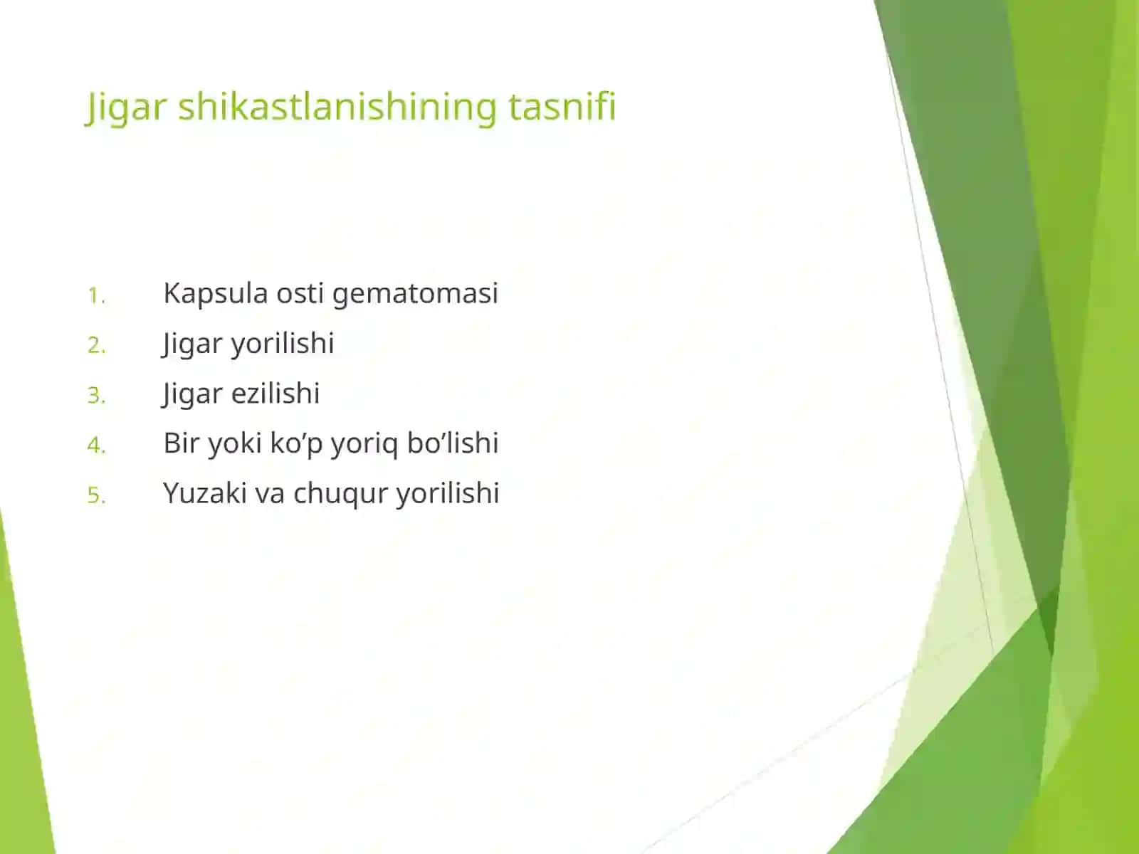 Bolalarda qorin bo‘shlig‘i va qorin parda orti bo’shlig’I a’zolarining yopiq shikastlanishlari 4