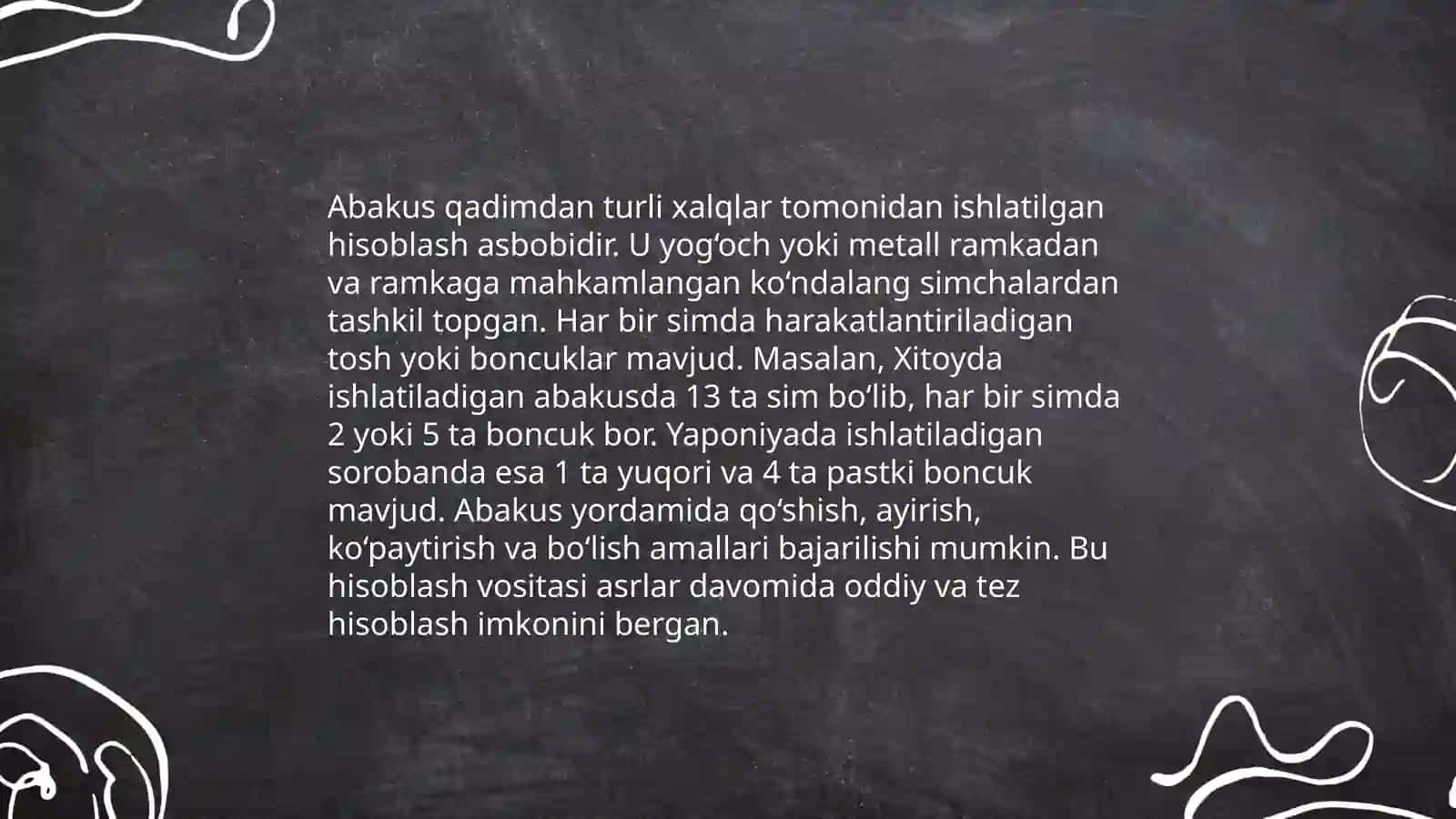 Abakusda birliklar va oʻnliklar ifodalash 4