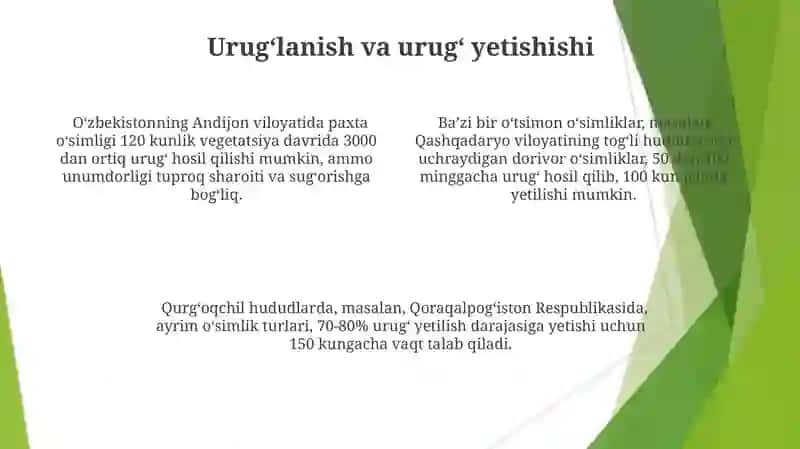 Oʻsimliklarda davrlar va mavsumiy hodisalar 4