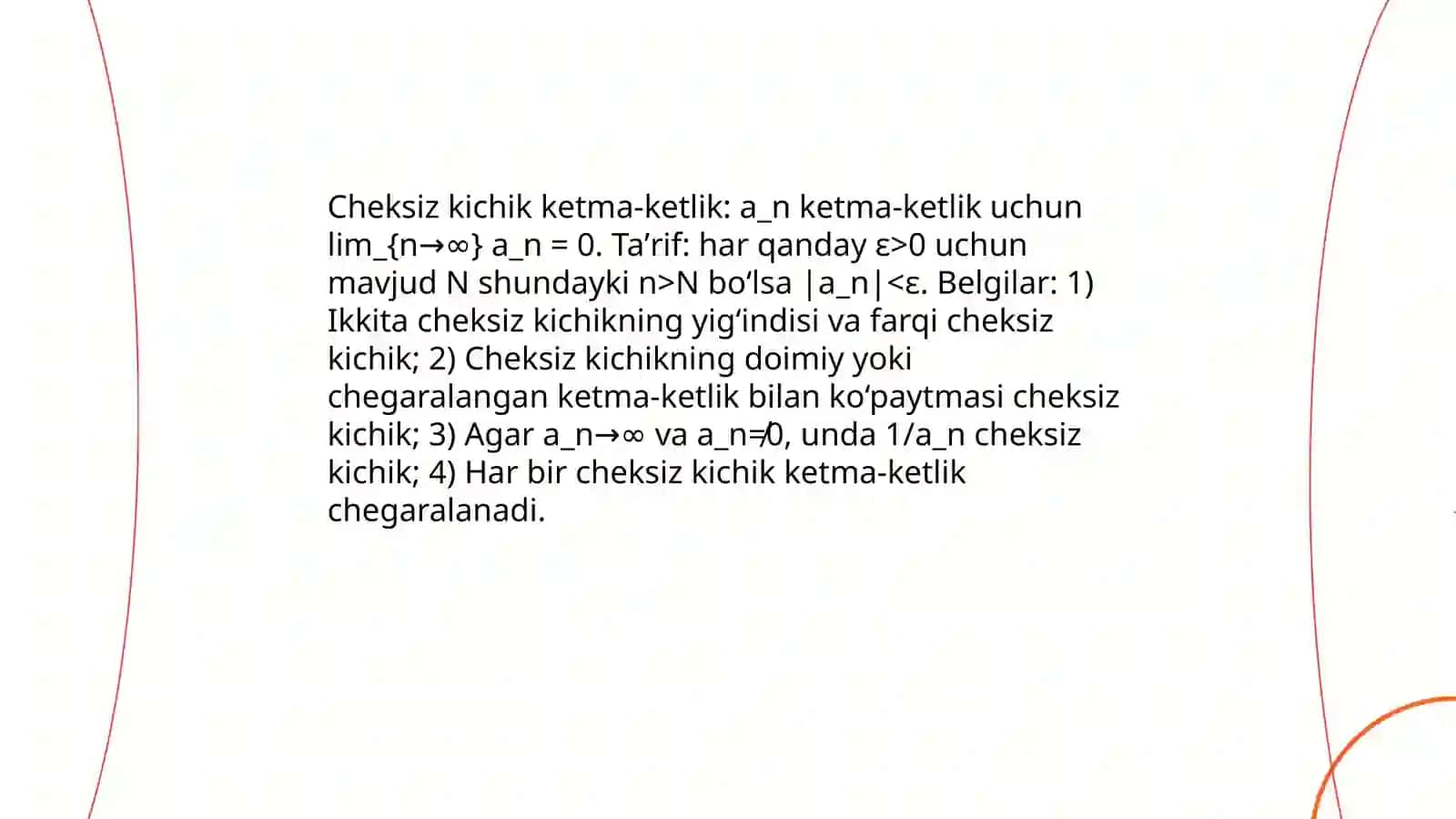 Cheksiz katta ketma-ketliklar 4