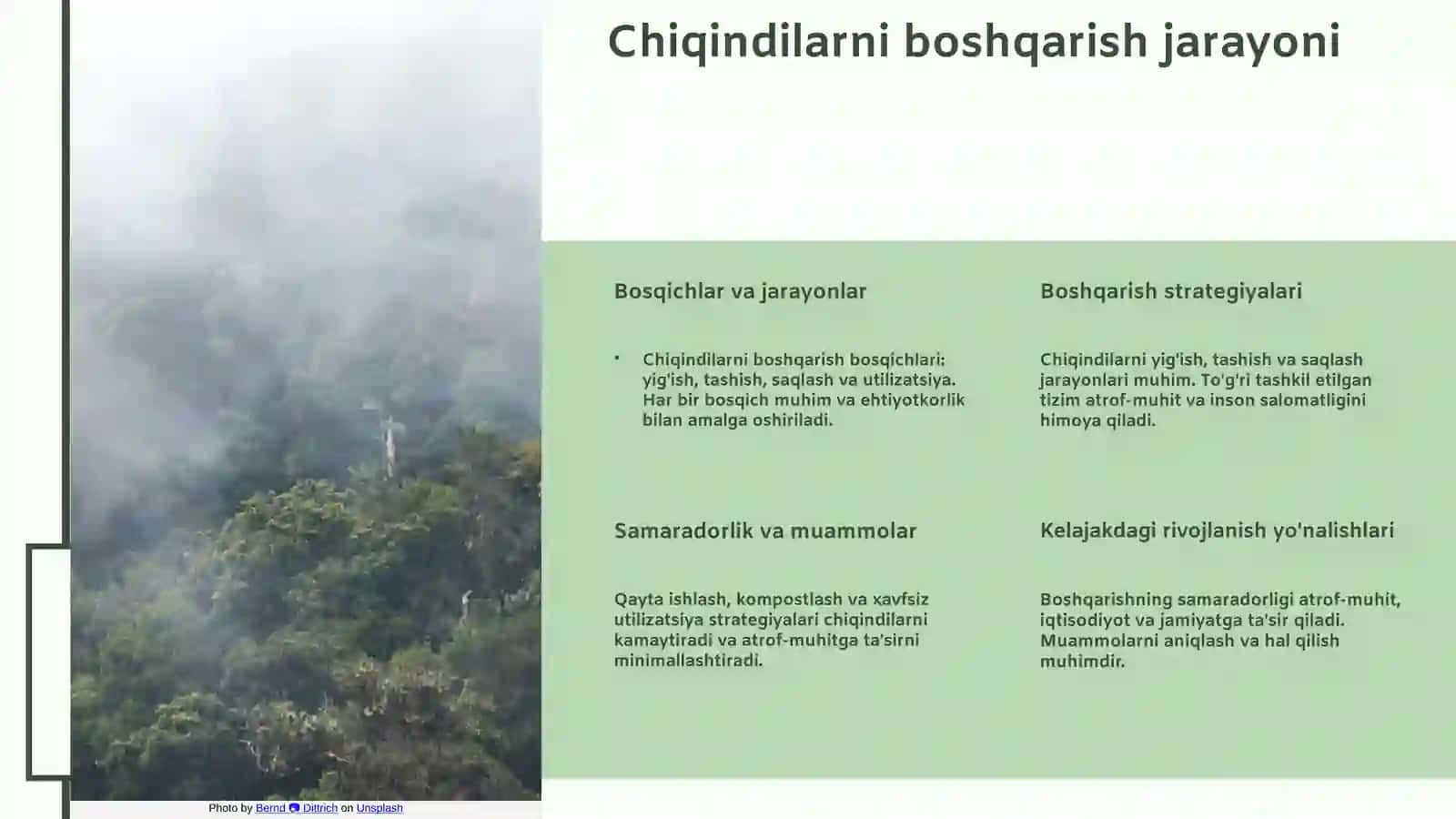 Chiqindilarni Toifalash va ularni boshqarish asoslari 4