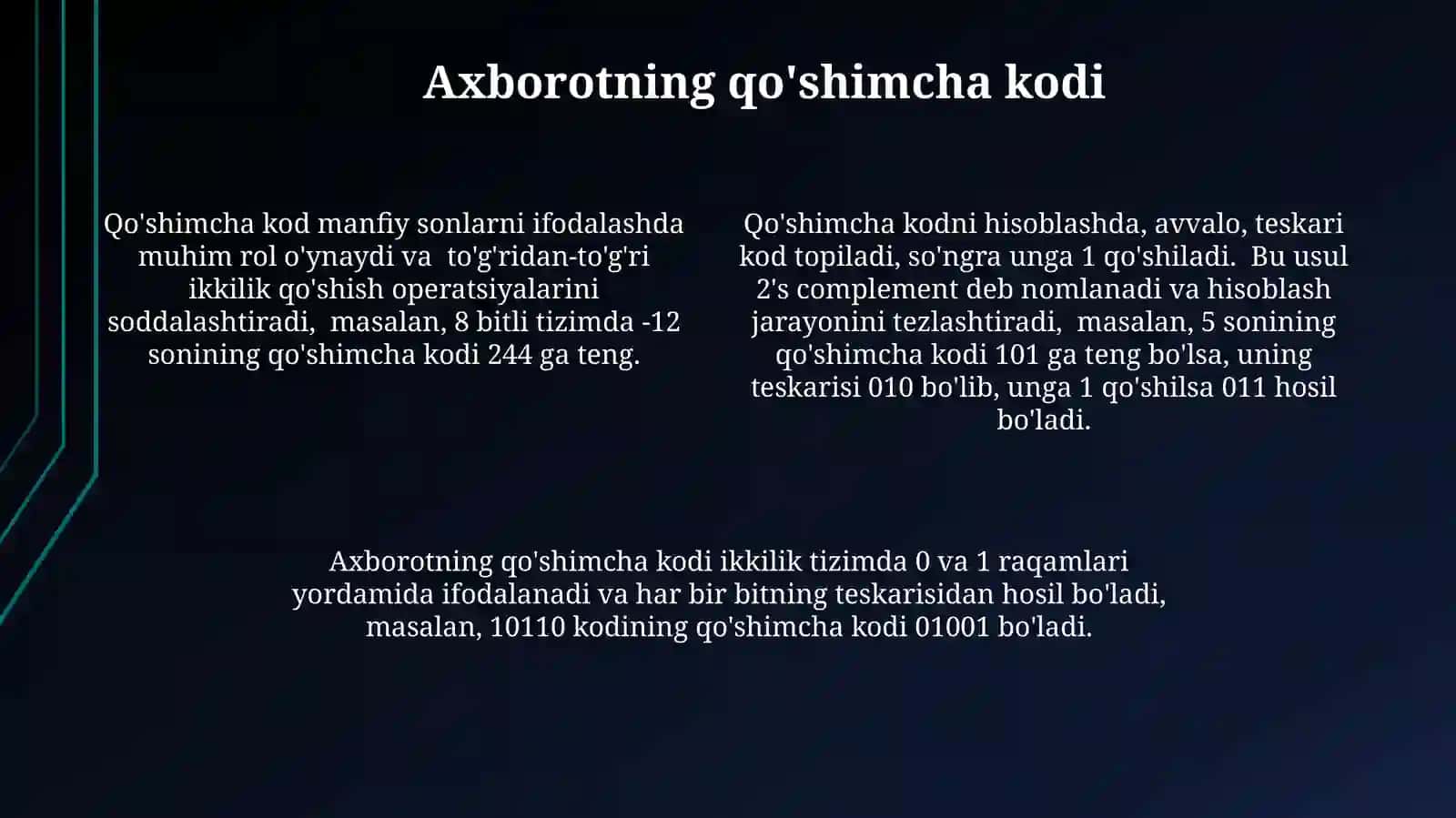 Teskari kodlar 4