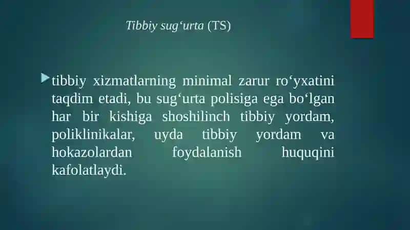 12-mavzu:Tibbiysugu’rta. Mulksug’urtasi 4