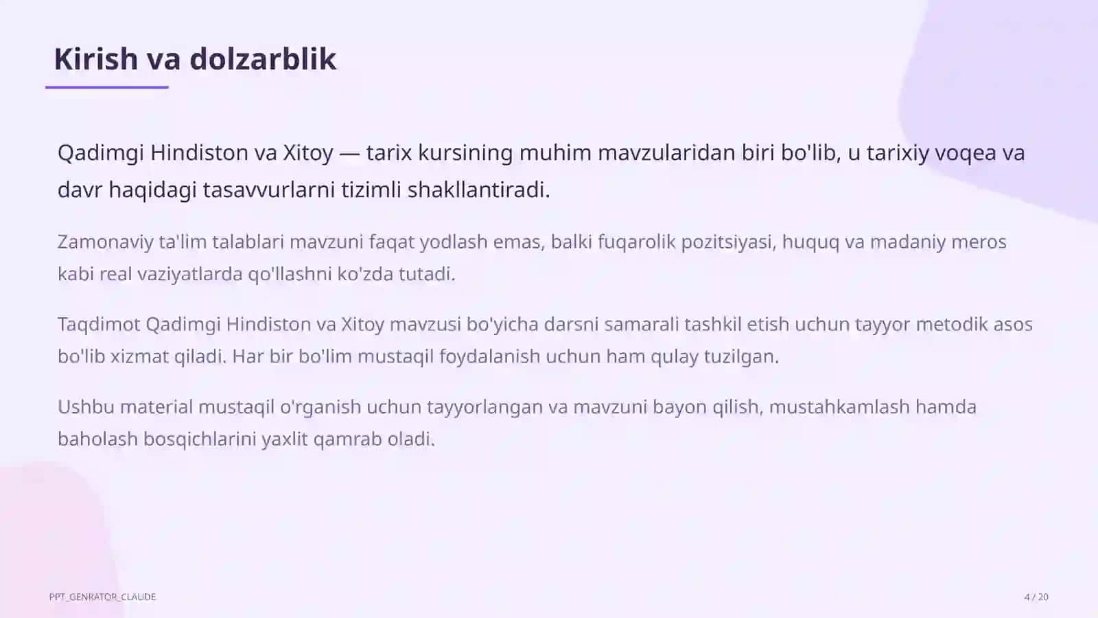 Qadimgi Hindiston va Xitoy (6-sinf) 4