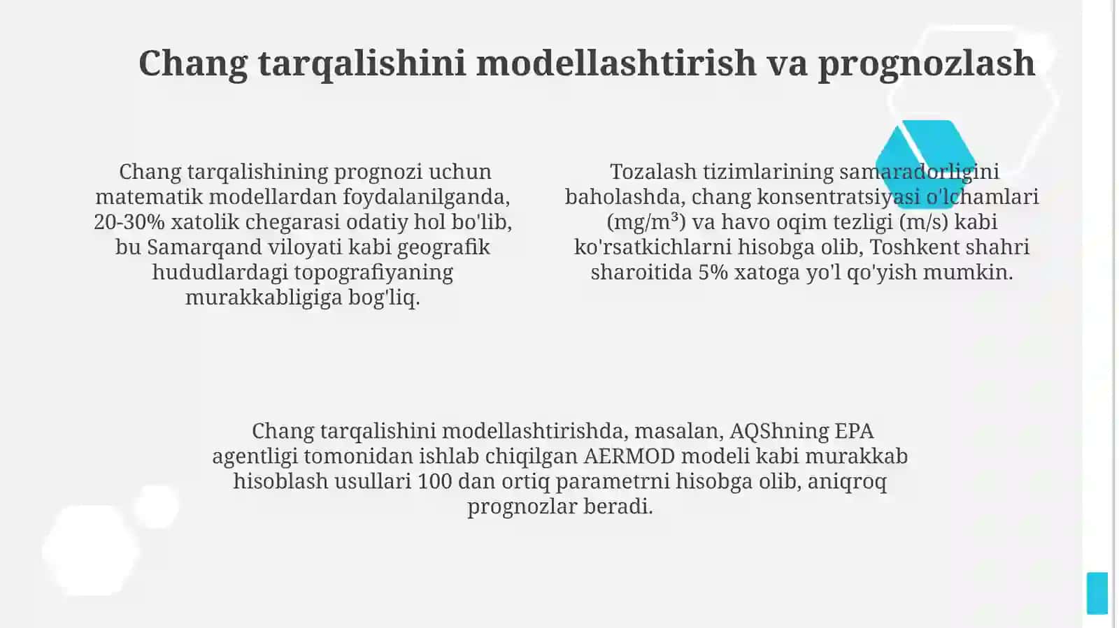 Ishlab chiqarishda changni dispesligini aniqlash Ishalab chiqarishda changnigigiyenikmeyorlash 4