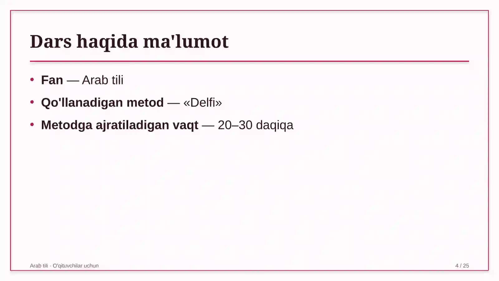 arab tili darslarida delfi metodidan foydalanish 1473 4