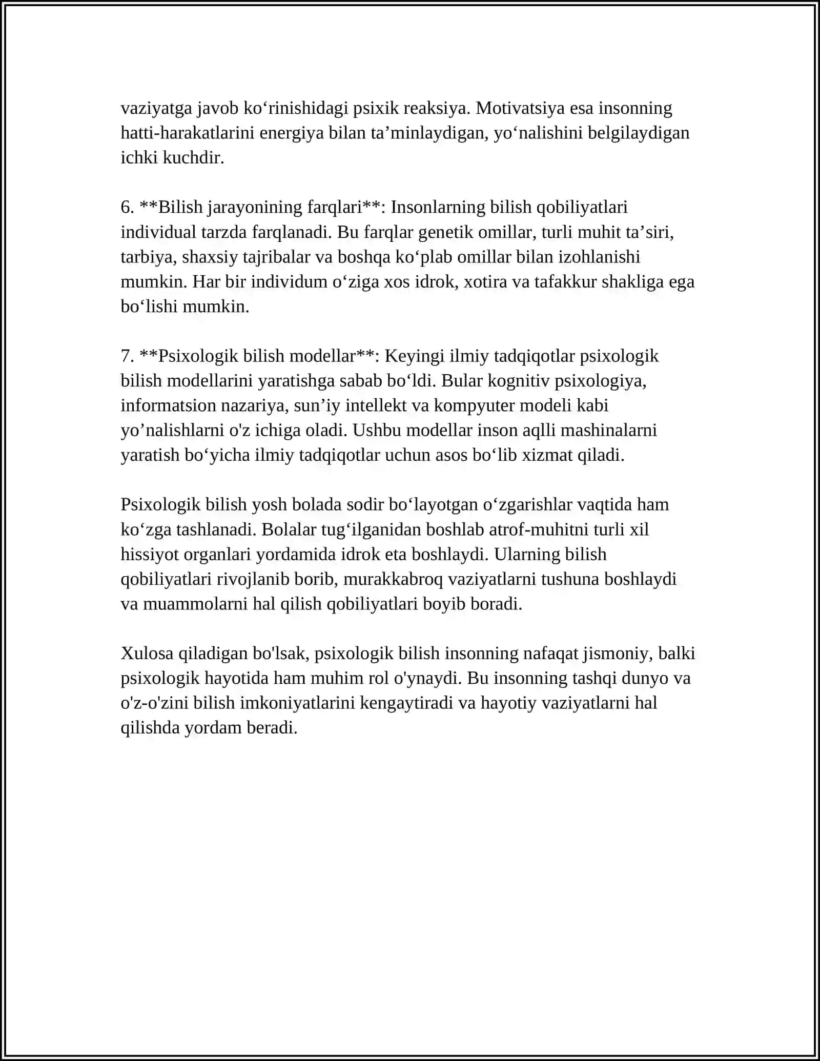 PSIXOLOGIK BILISH FAOLIYAT SIFATIDA 4