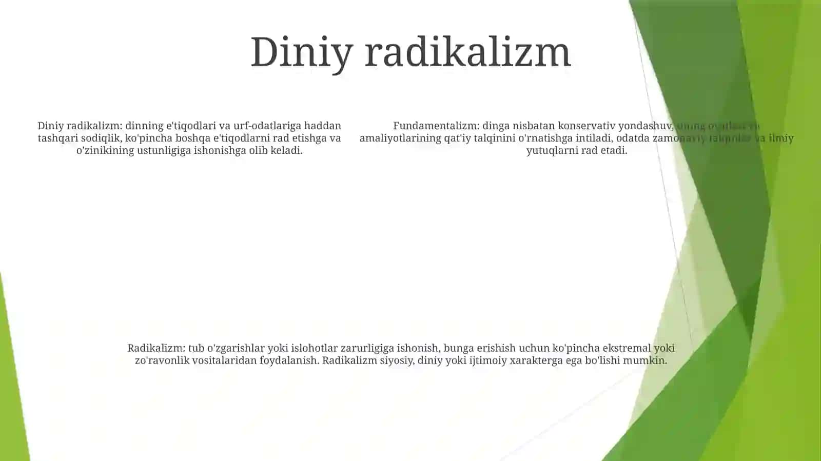 Diniy Fundamentalizm, Radikalizm Va Terrorizm Havfsizlikka Tahdid 4
