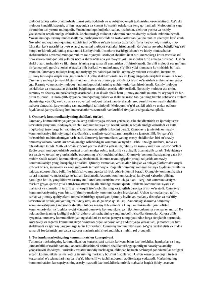 Turizm korxonasida marketing texnologiyasi 4