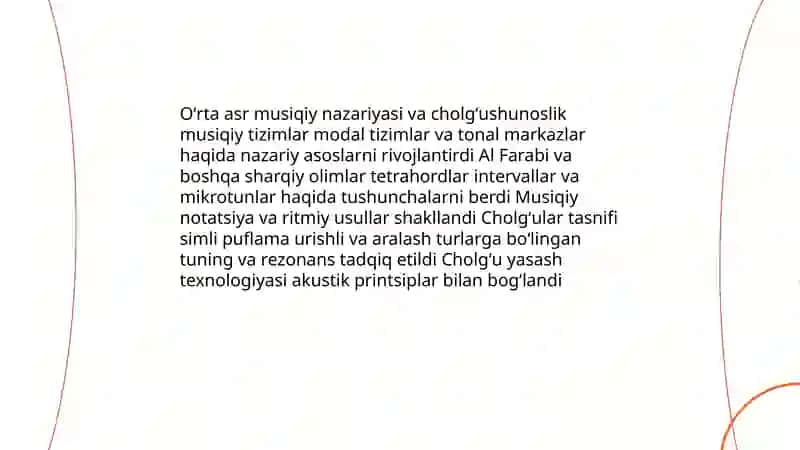 Oʻrta Asrlarda Cholgʻushunoslik 4