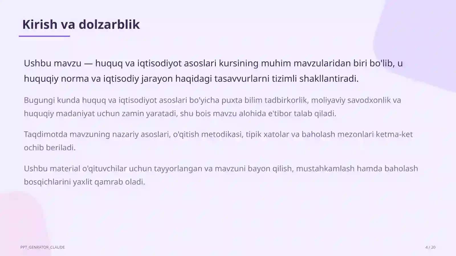 Davlat hokimiyati organlari: qonun chiqaruvchi, ijro, sud (10-sinf) 4