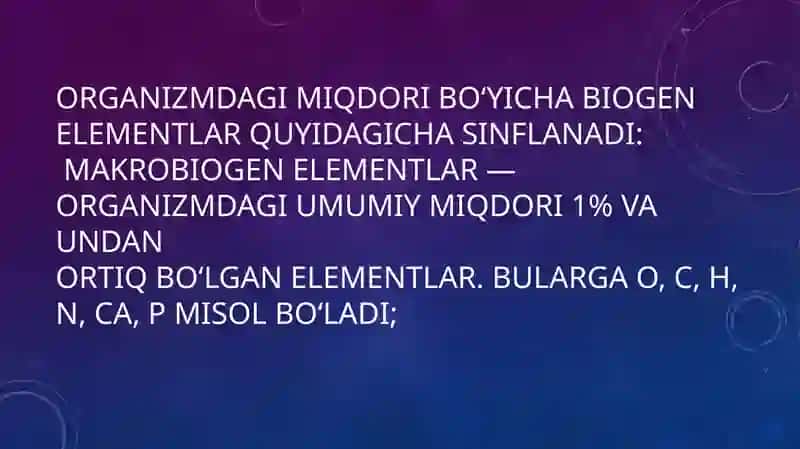 Biogen Elementlar 4
