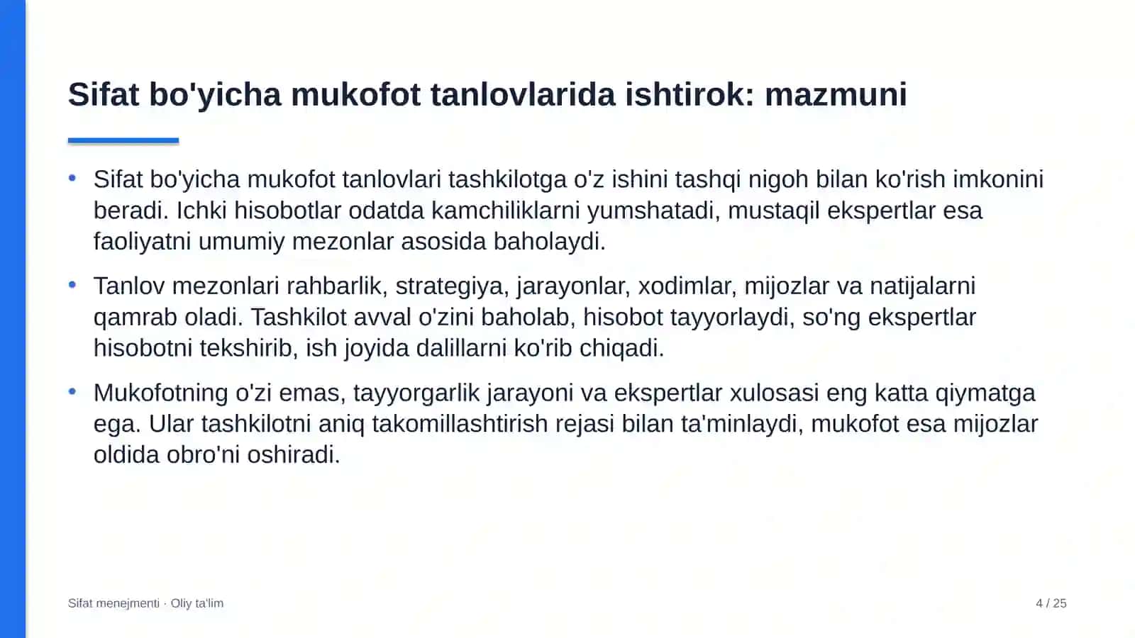 Festival turizmida sifat bo'yicha mukofot tanlovlarida ishtirok etish 4