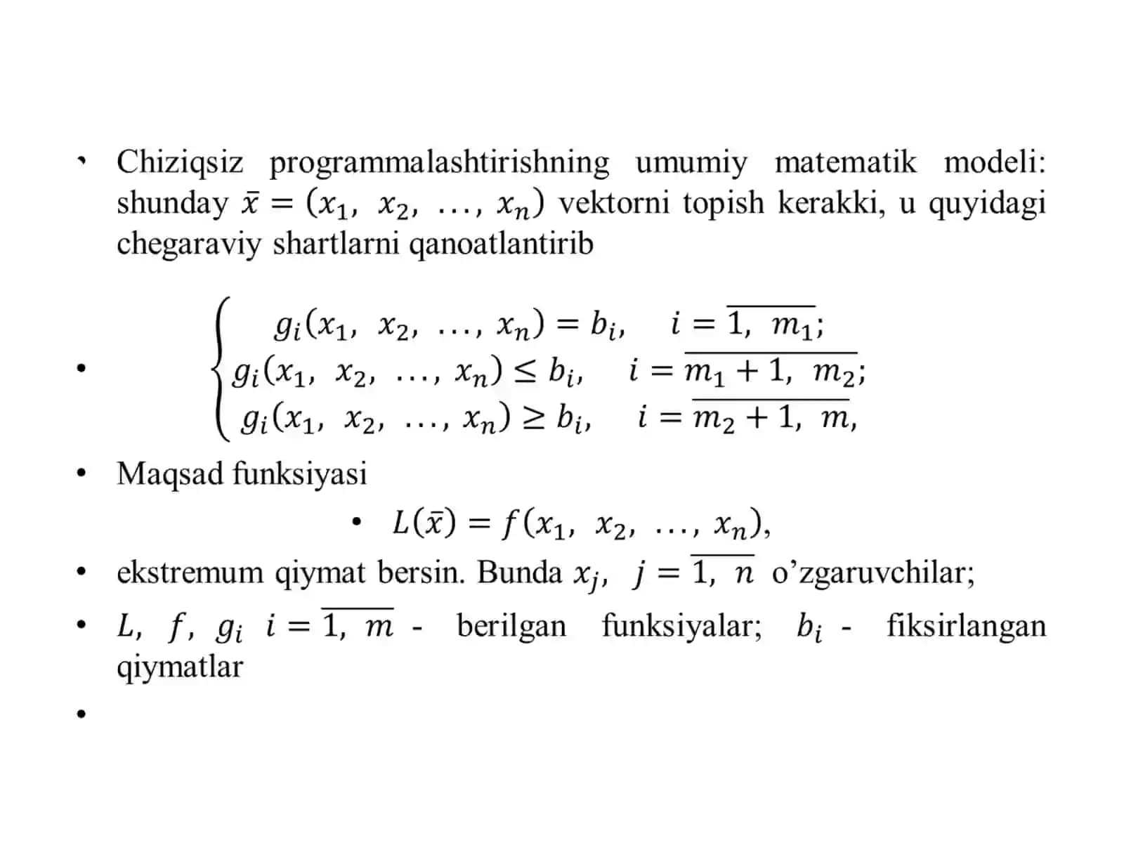 Chiziqsiz programmalashtirish 4