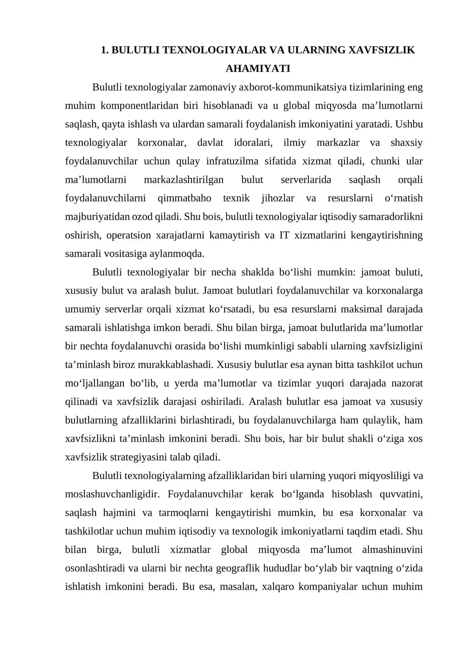BULUTLI TEXNALOGIYALARDA AXBOROTLAR XAVFSIZLIGINI TAMINLASH 4