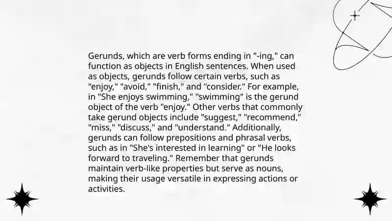 Verb Patterns 4