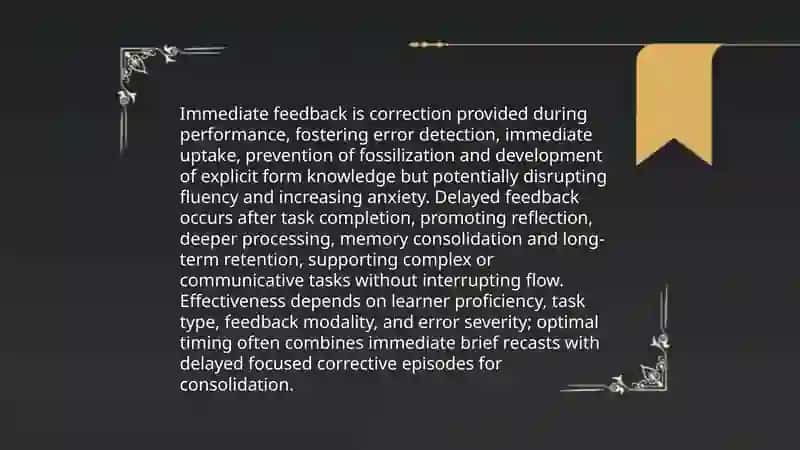 The role of feedback and error correction in language learning 4