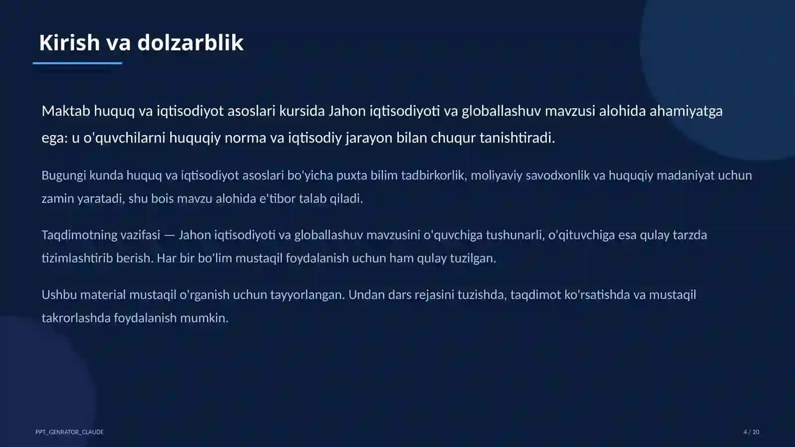 Huquq va iqtisodiyot asoslari (9–11) 4